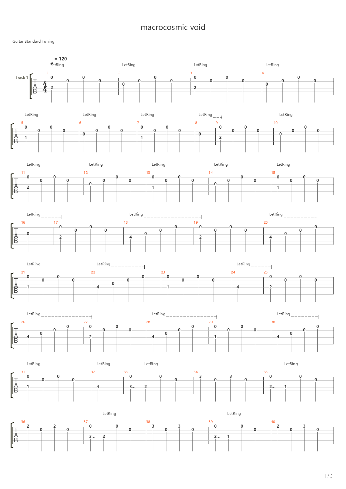 Macrocosmic Void吉他谱