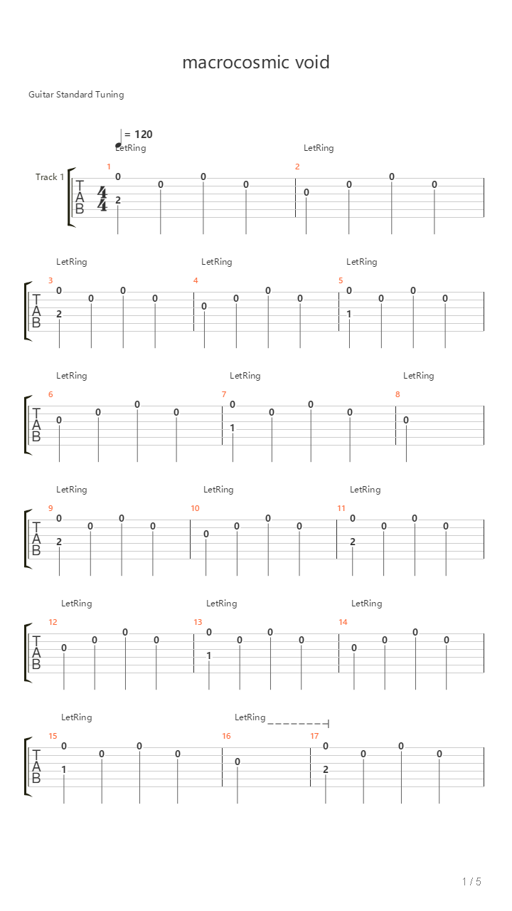 Macrocosmic Void吉他谱