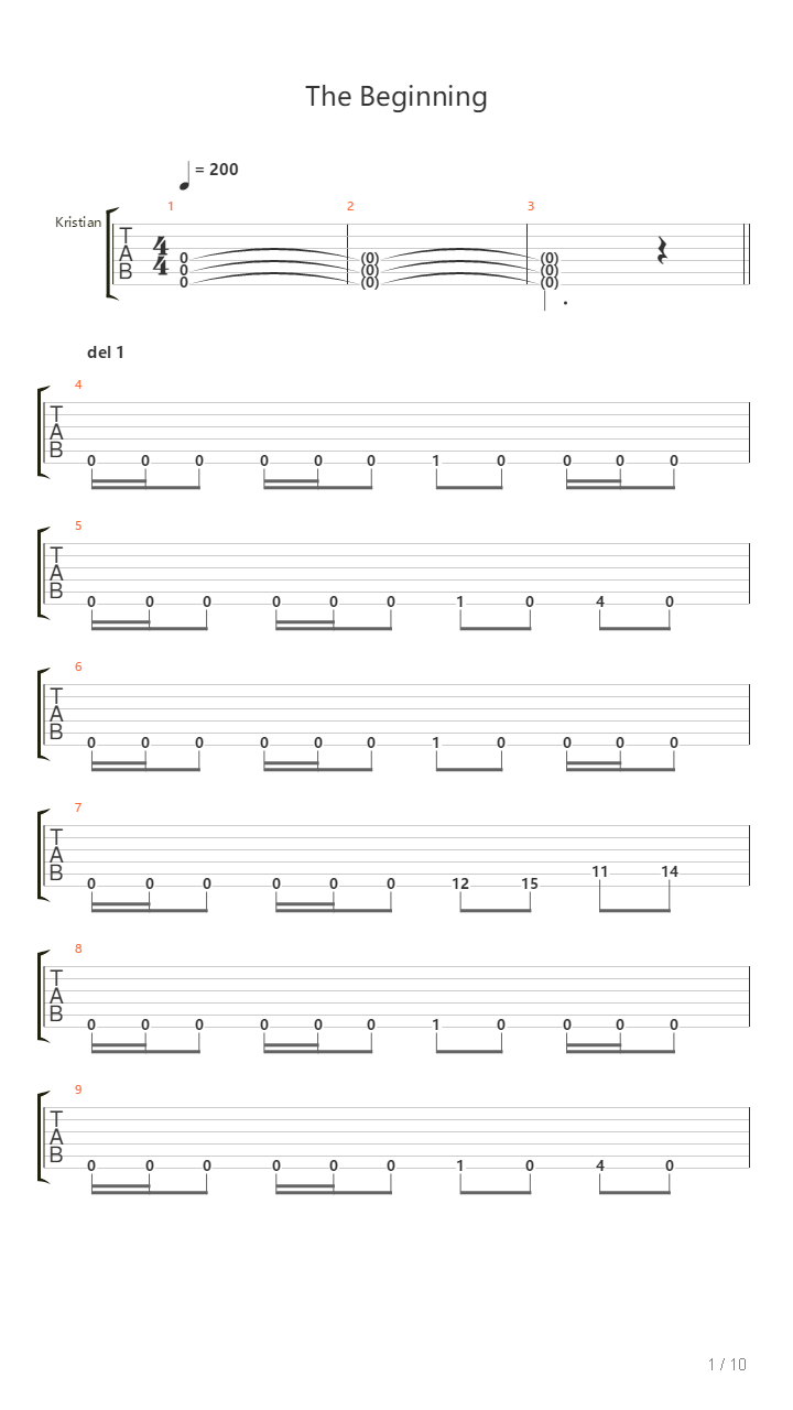 The Beginning吉他谱