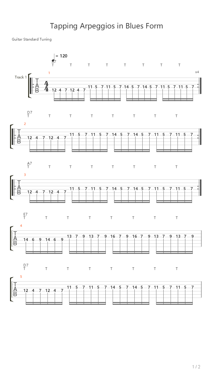 Blues Form Tapping吉他谱