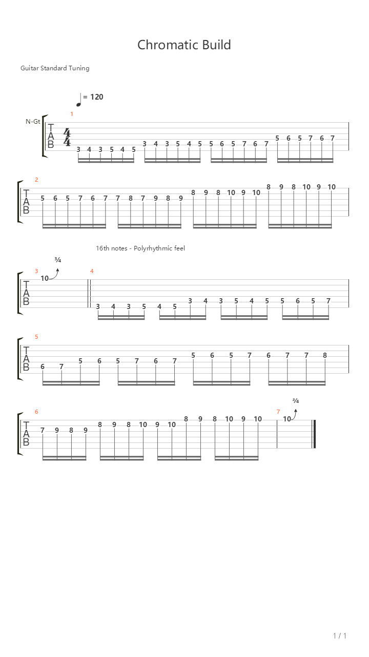 Chromatic Build吉他谱