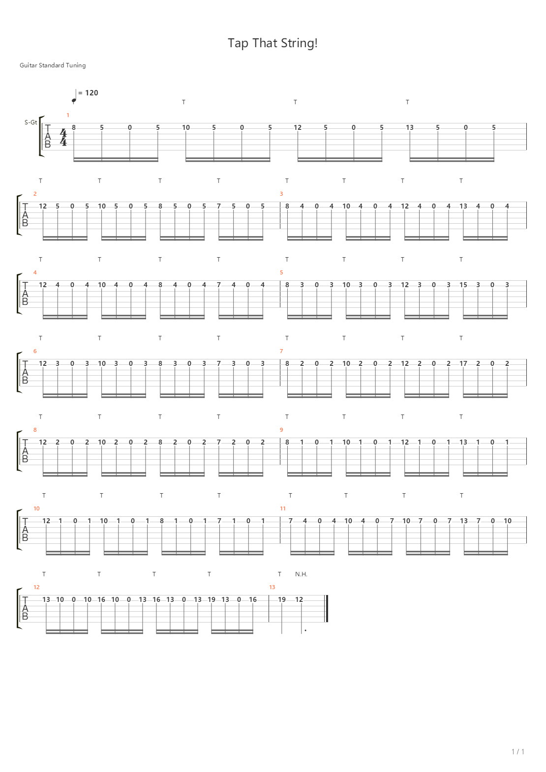 Tap That String吉他谱