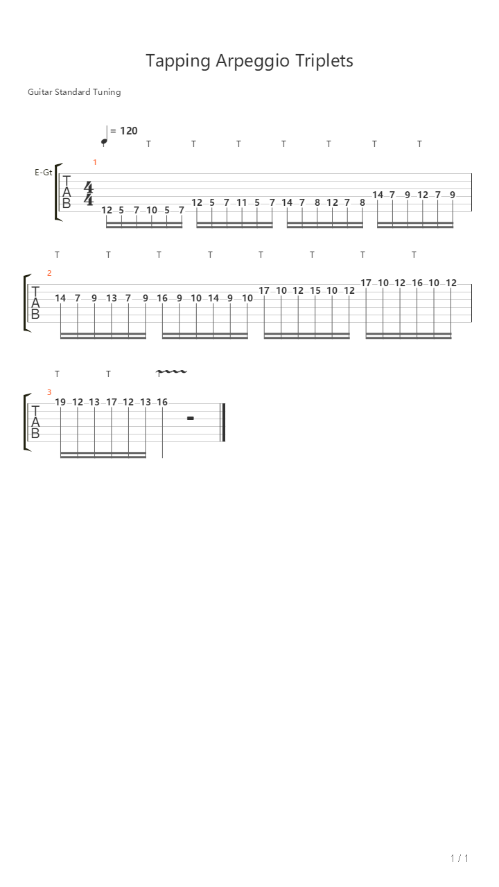 Tapping Arpeggios 2吉他谱