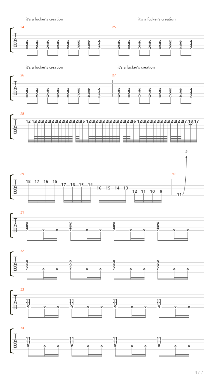Fuckers Creation吉他谱