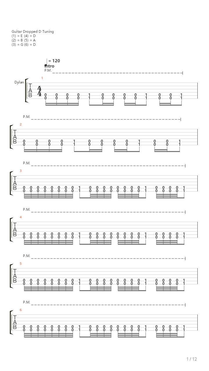 Song 1吉他谱