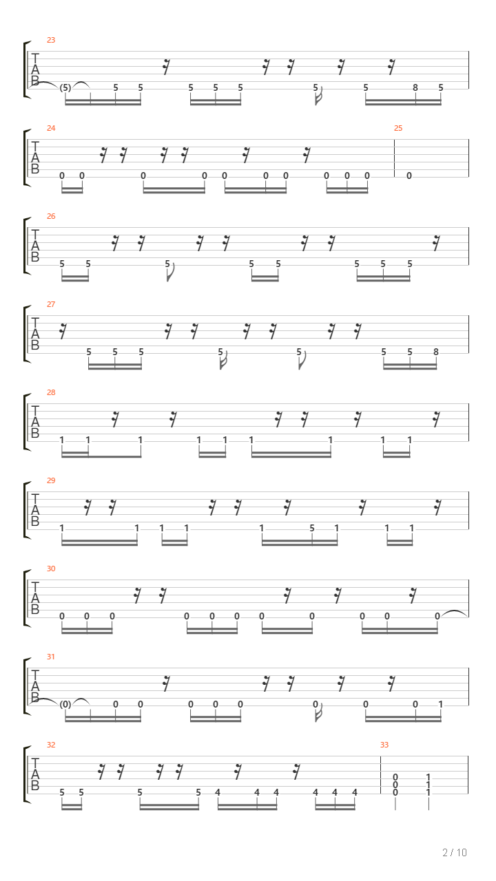 Repercussion吉他谱