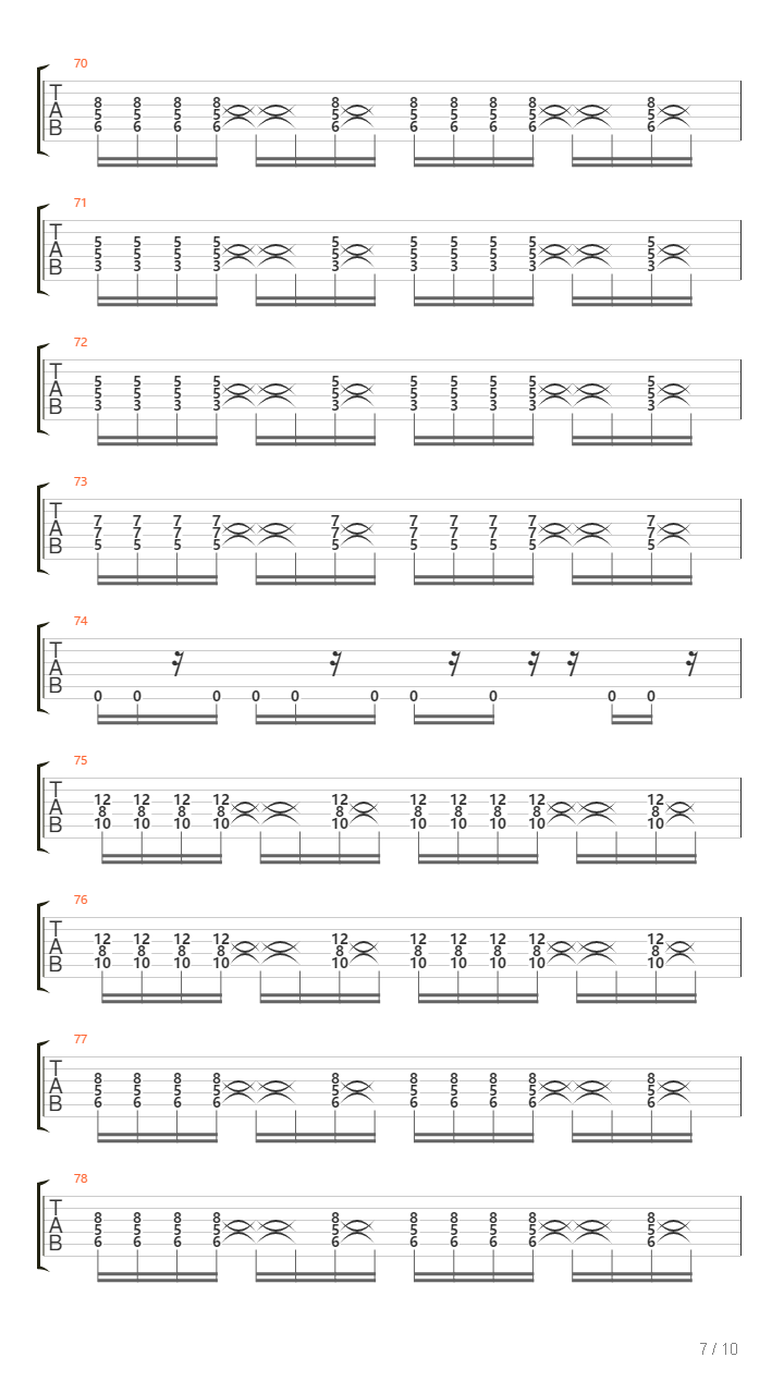 Repercussion吉他谱
