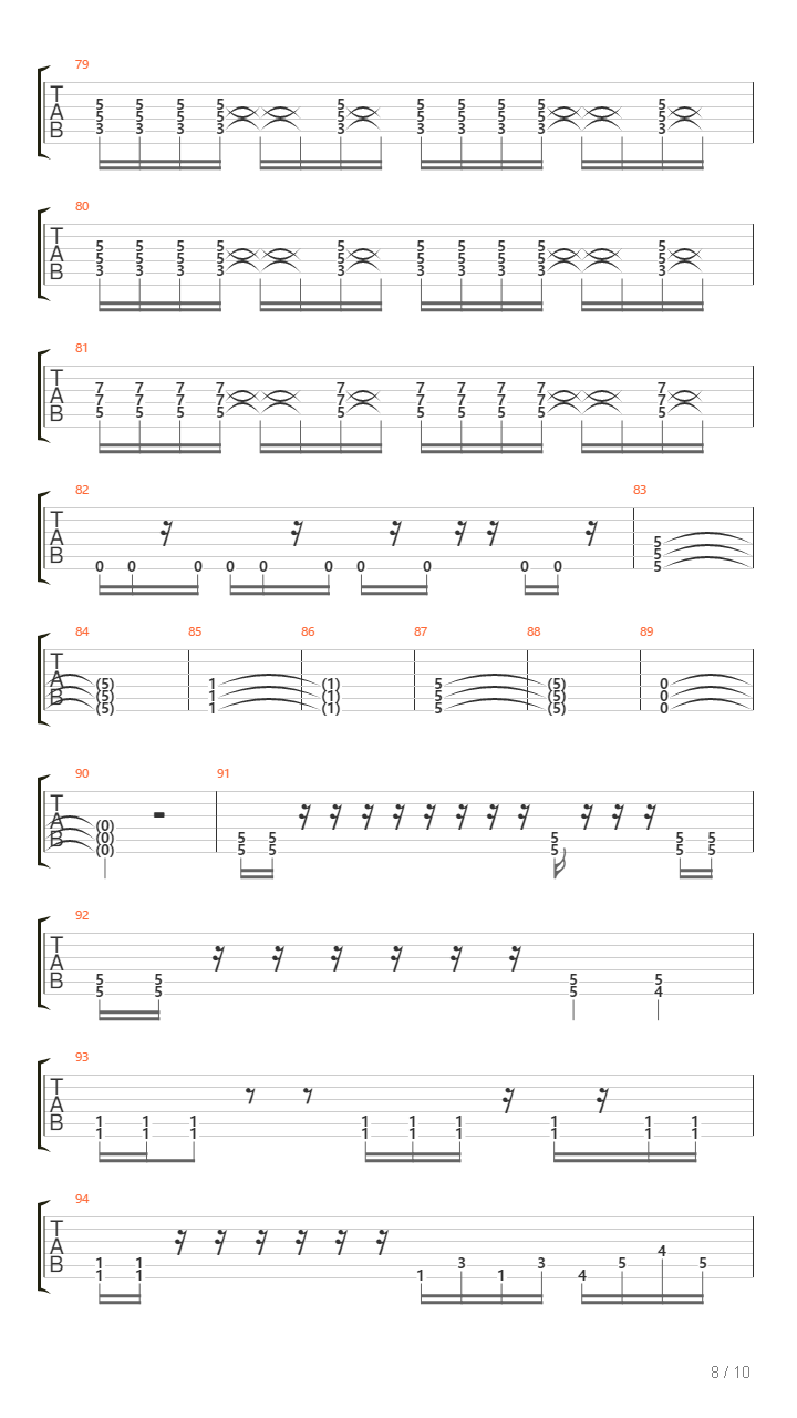 Repercussion吉他谱