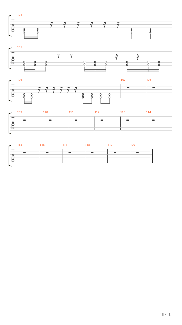 Repercussion吉他谱