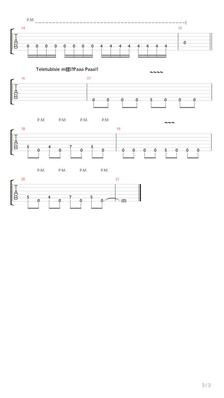 Teletubisie吉他谱