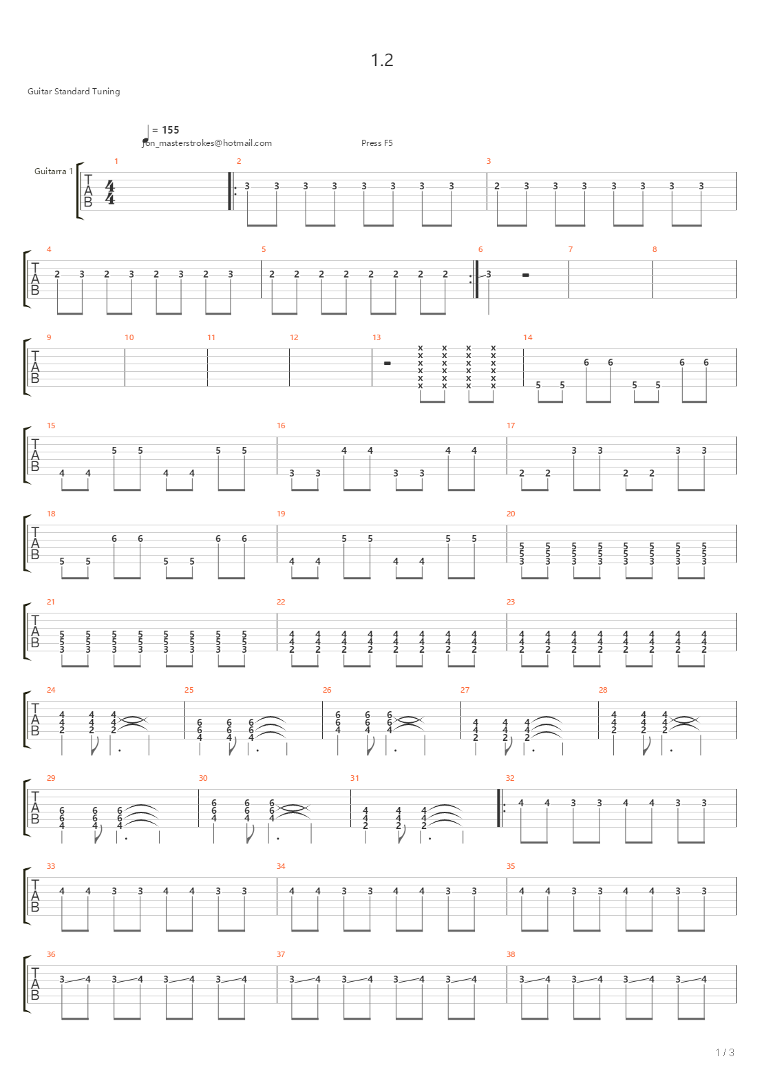 1 2吉他谱