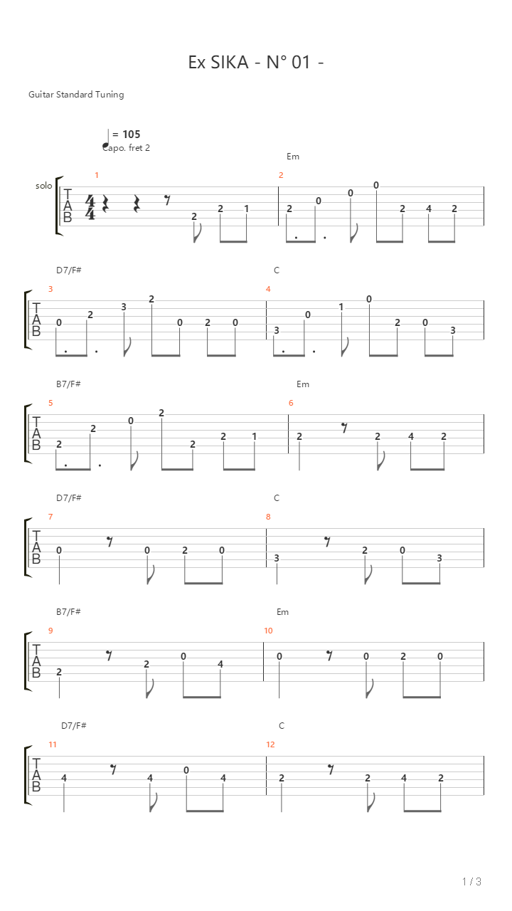 Sika吉他谱