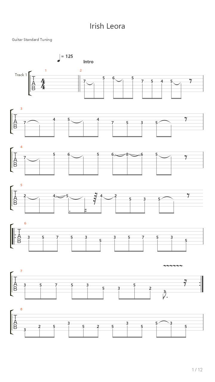 Irish Leora吉他谱