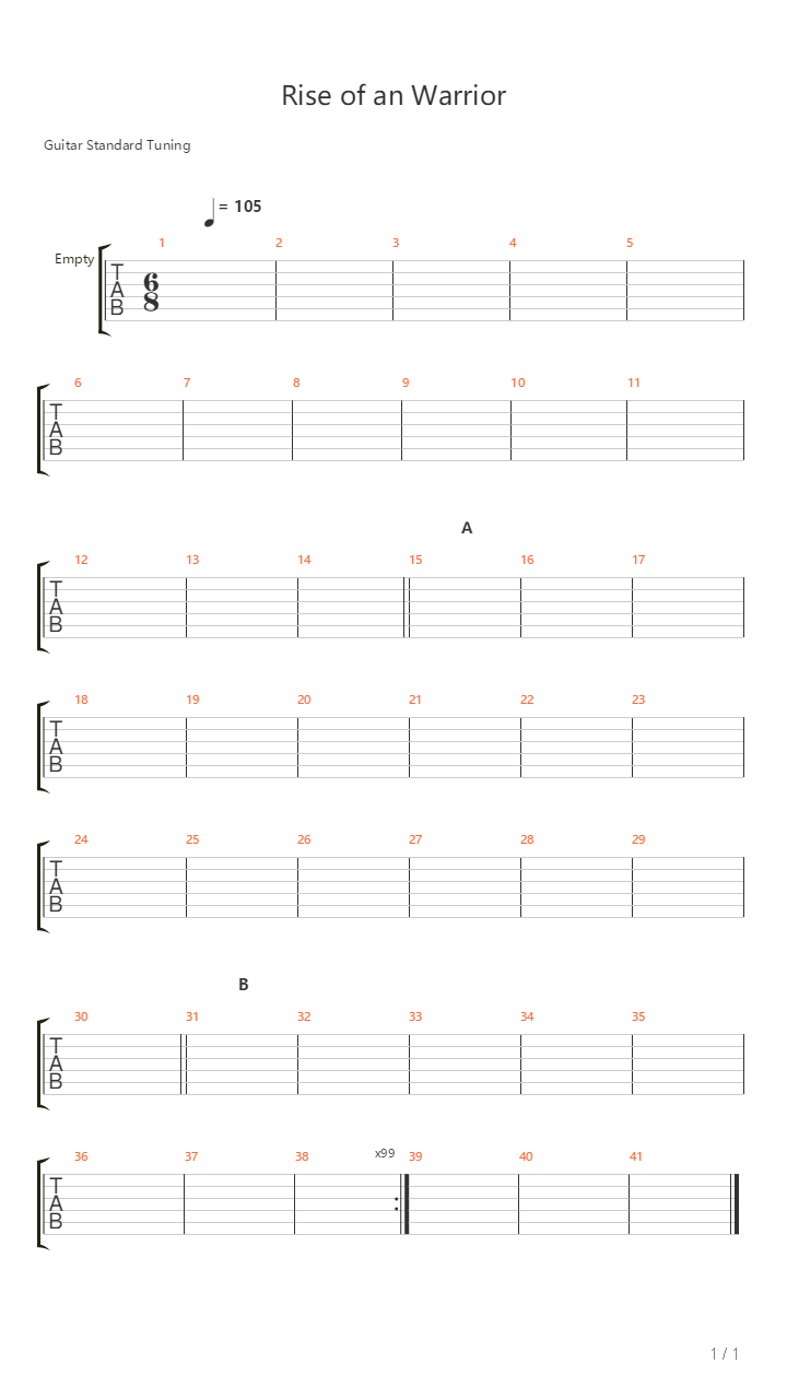 Rise Of A Warrior吉他谱