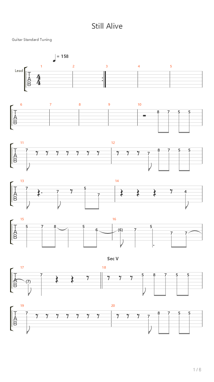 Still Alive Portal Theme吉他谱
