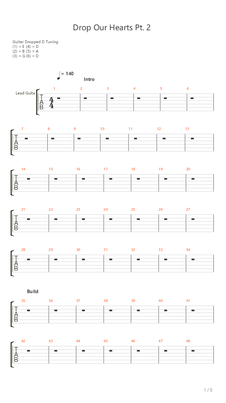 Drop Our Hearts Part 2吉他谱