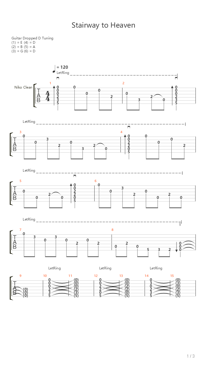Stairway To Heaven吉他谱