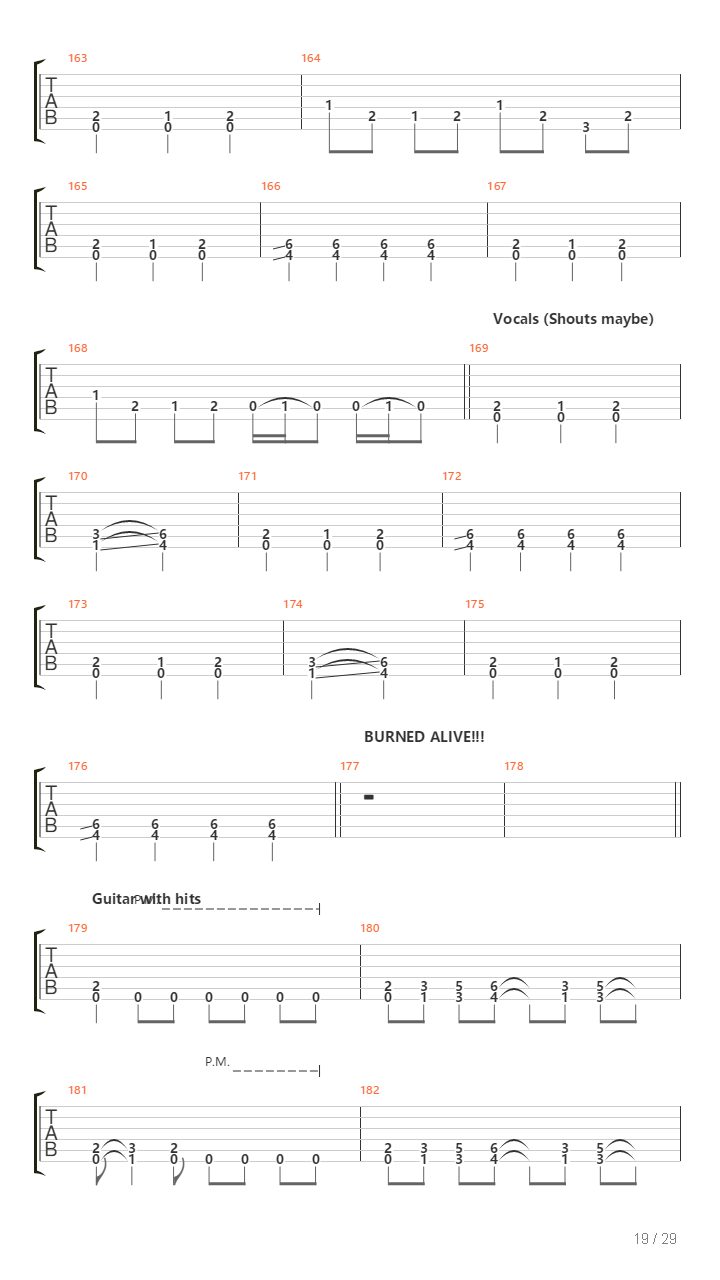 Burned Alive吉他谱