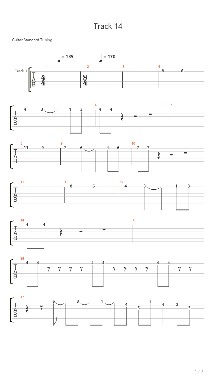 Track 14吉他谱