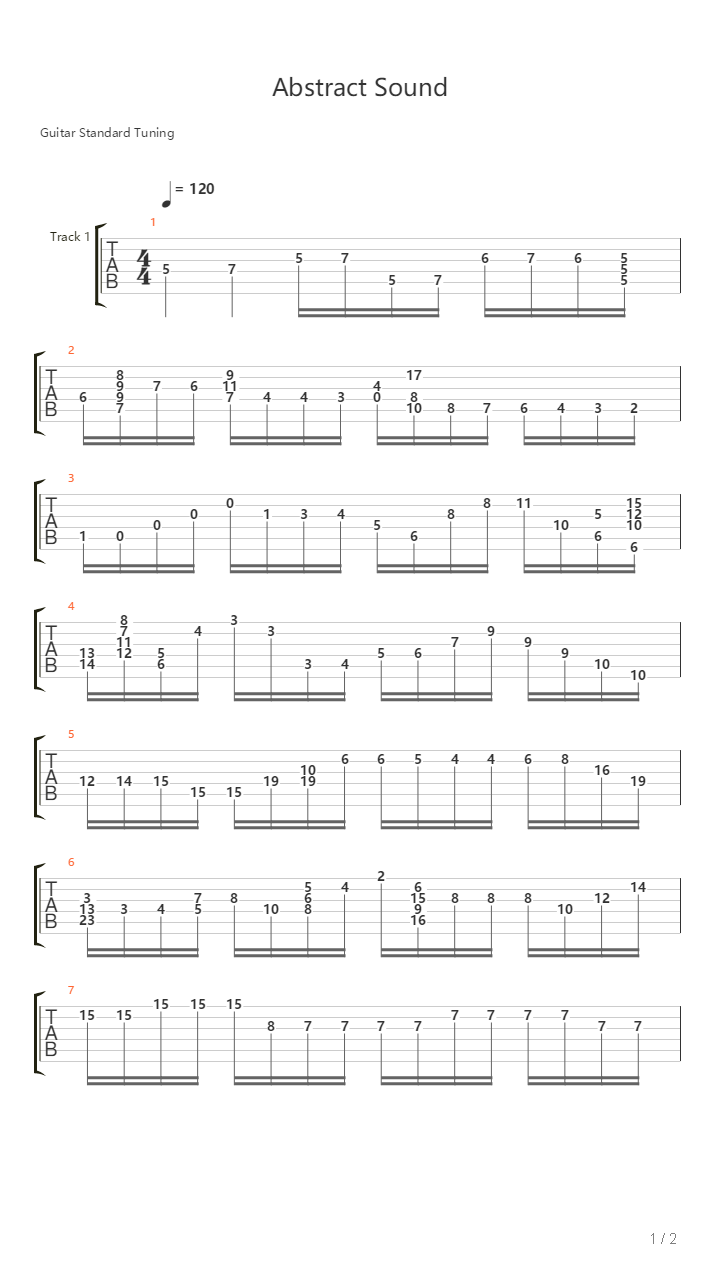 Abstract Sound吉他谱