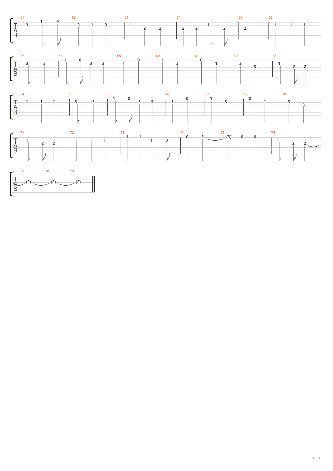 Nymphe Des Bois吉他谱