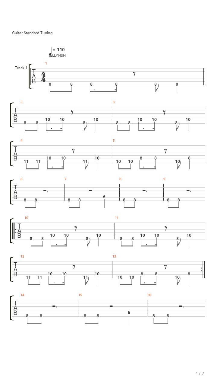 Jellyfish吉他谱