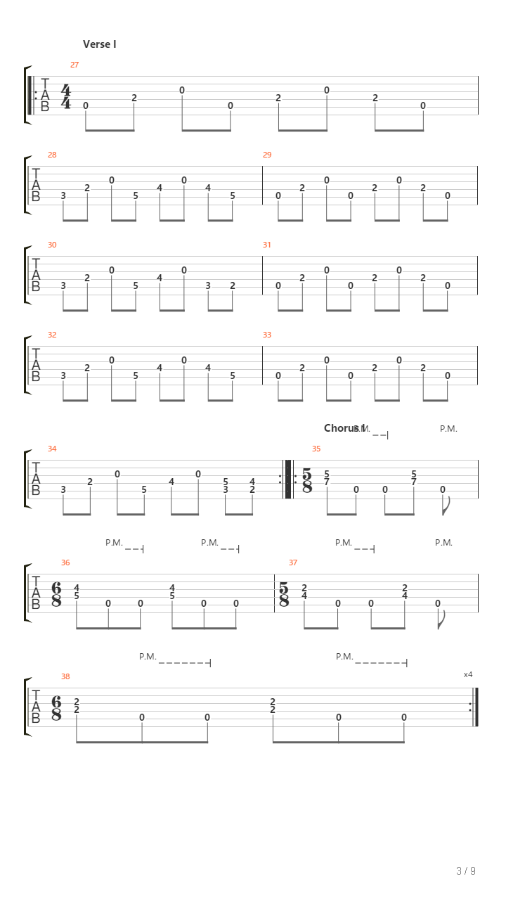 Algorhythm X吉他谱