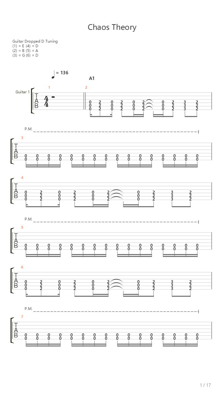 Chaos Theory吉他谱