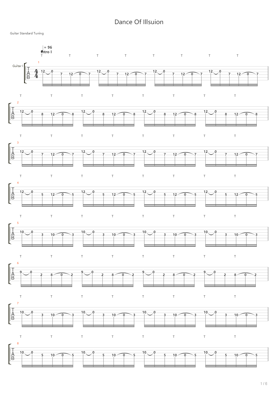 Dance Of Illusion吉他谱
