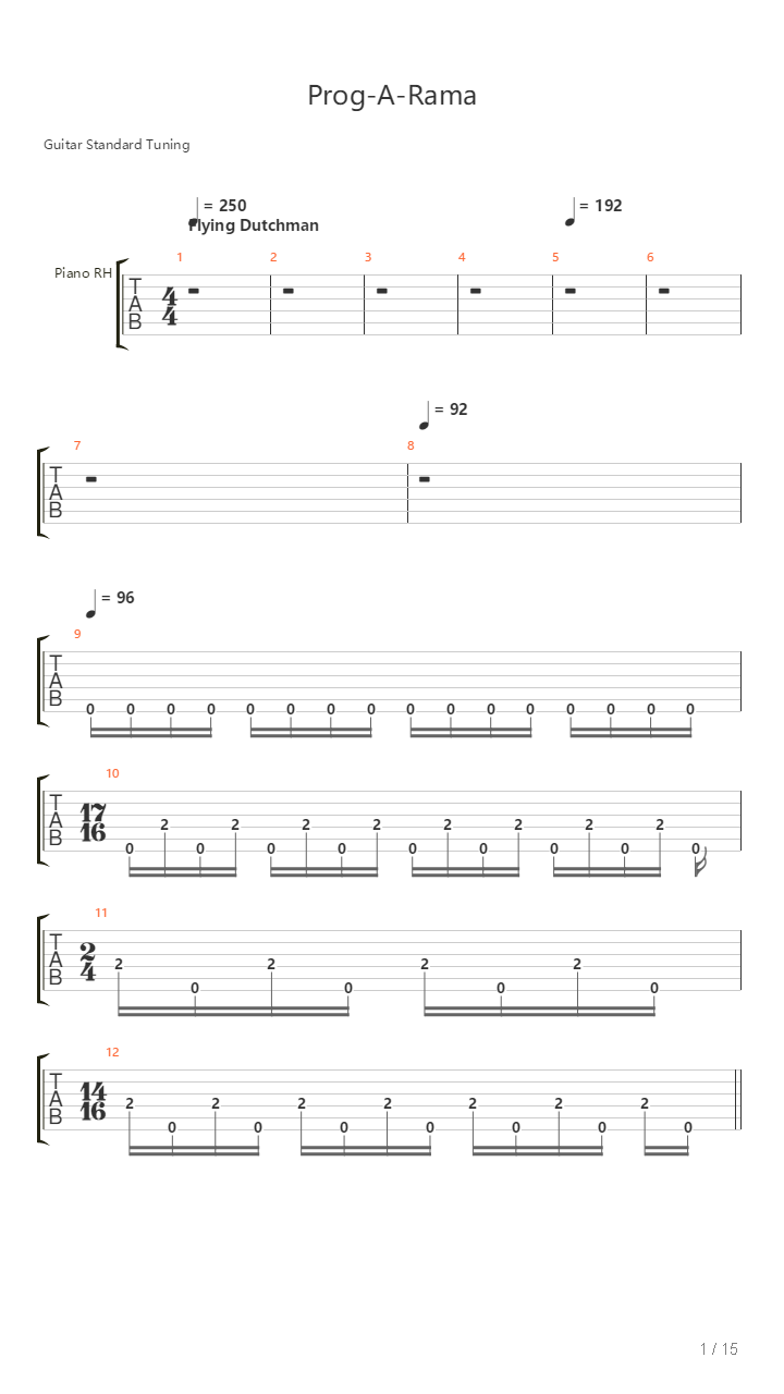 Prog-a-rama吉他谱