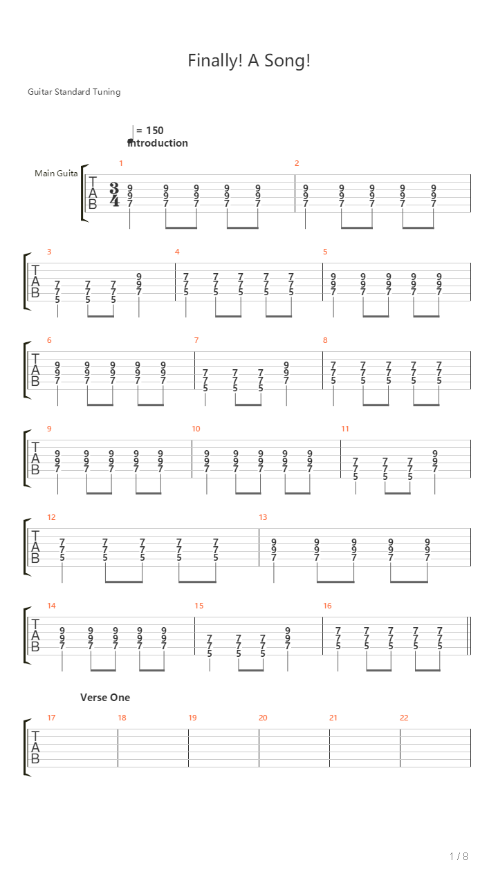 Finally A Song吉他谱