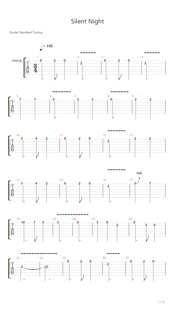 Silent Night吉他谱