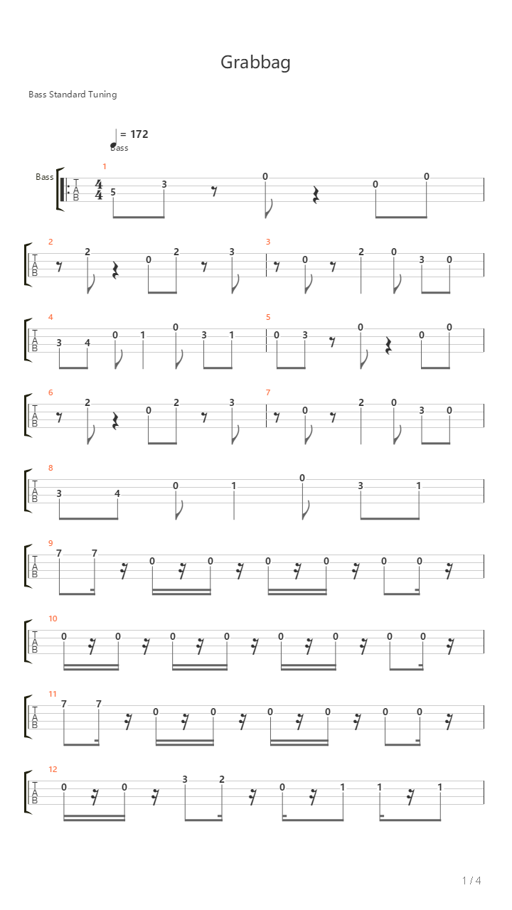Grabbag吉他谱