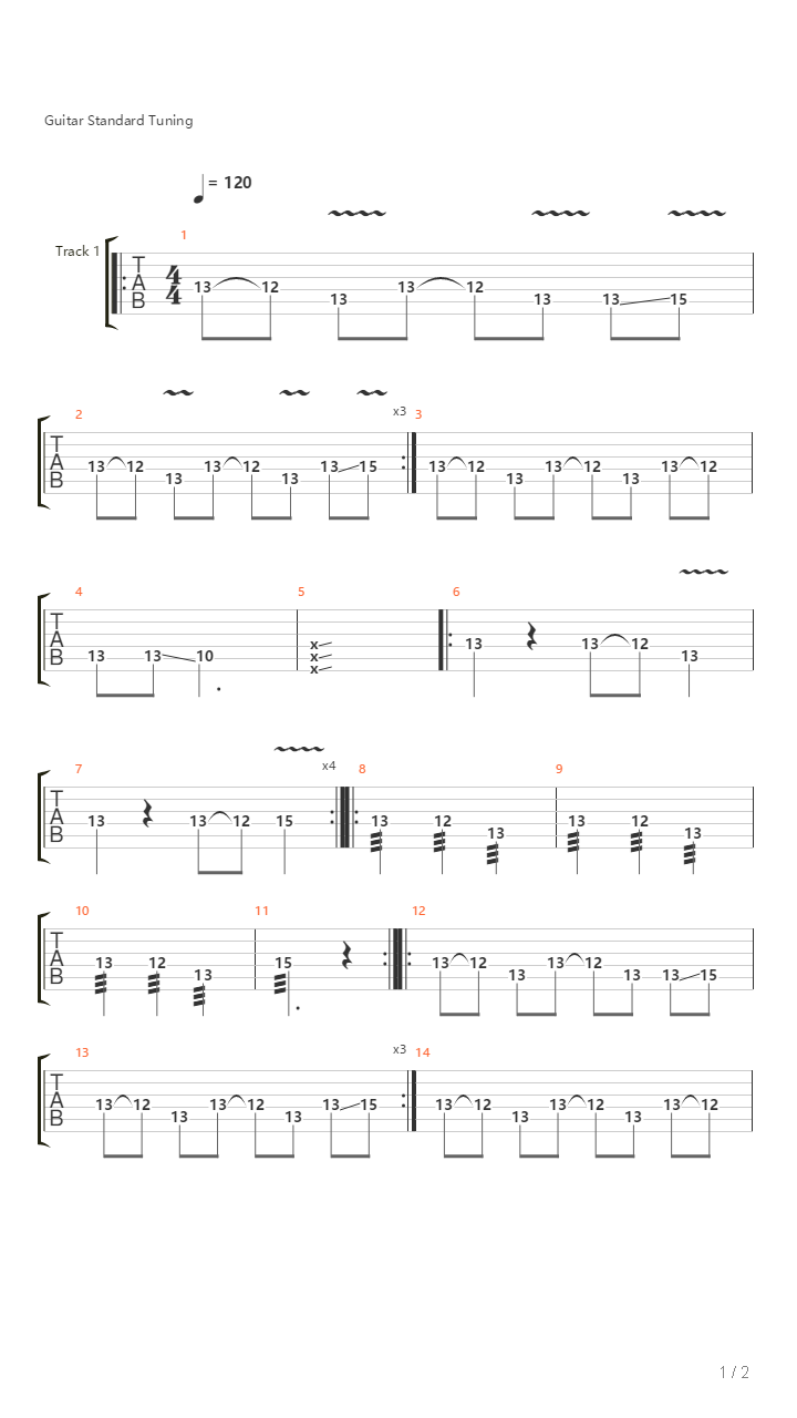 Song 1吉他谱