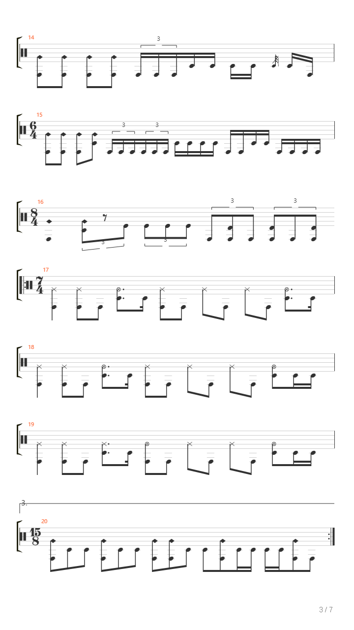 Opus Dei Drumsolo吉他谱