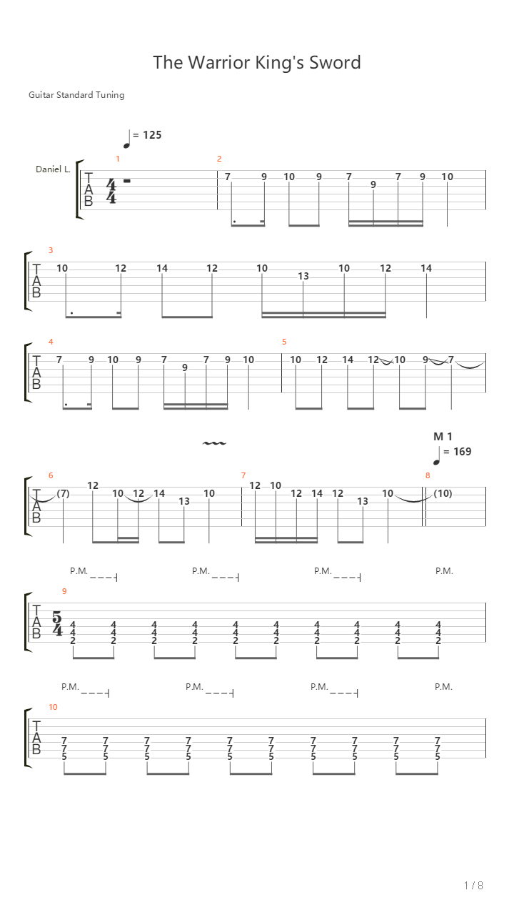 The Warrior Kings Sword吉他谱
