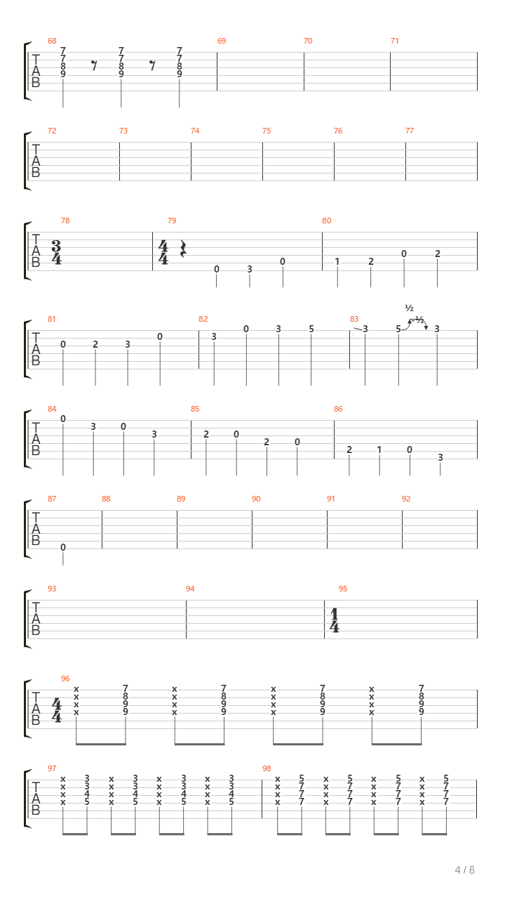 1990吉他谱