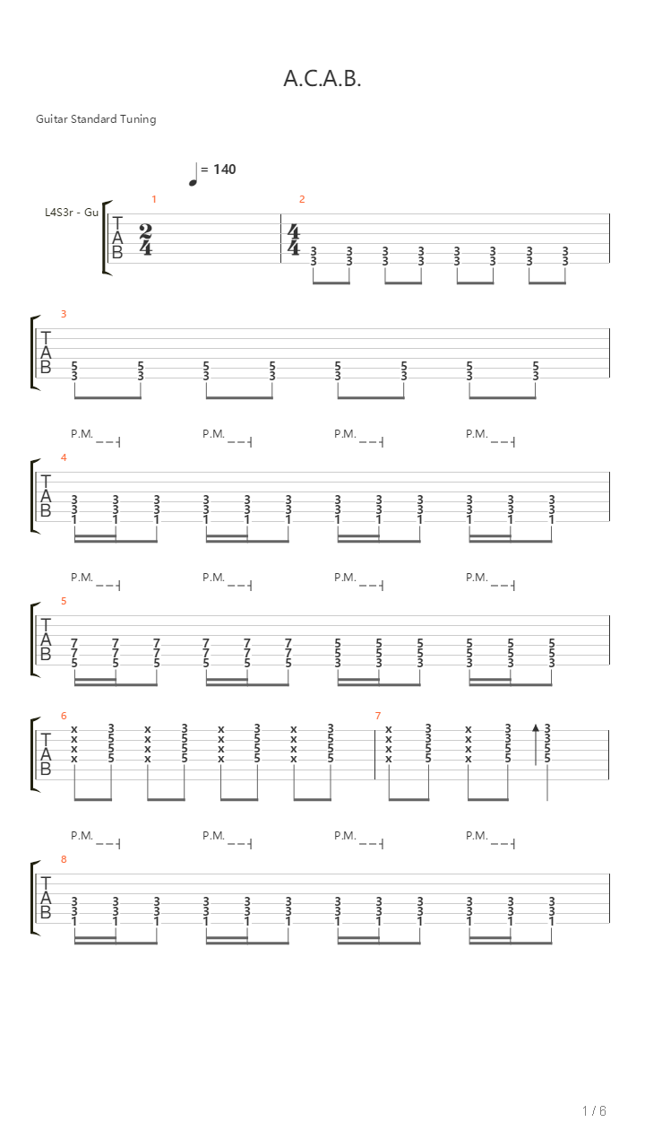 Acab吉他谱
