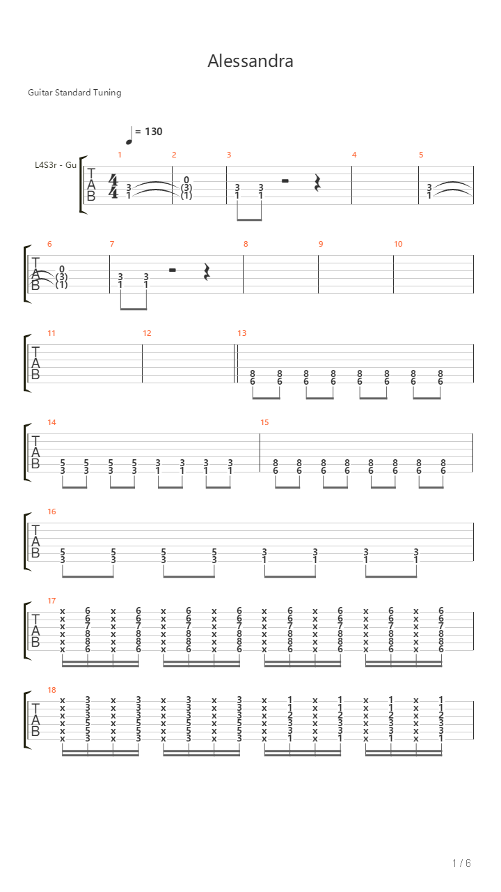 Alessandra吉他谱