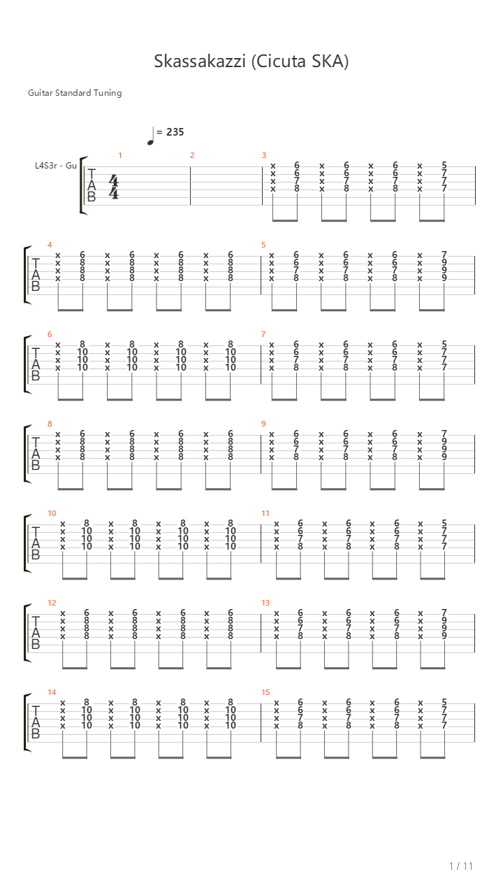 Skassakazzi吉他谱