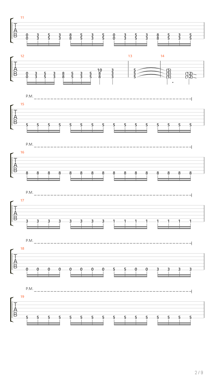 Circling Down吉他谱