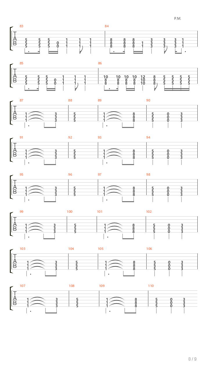 Circling Down吉他谱