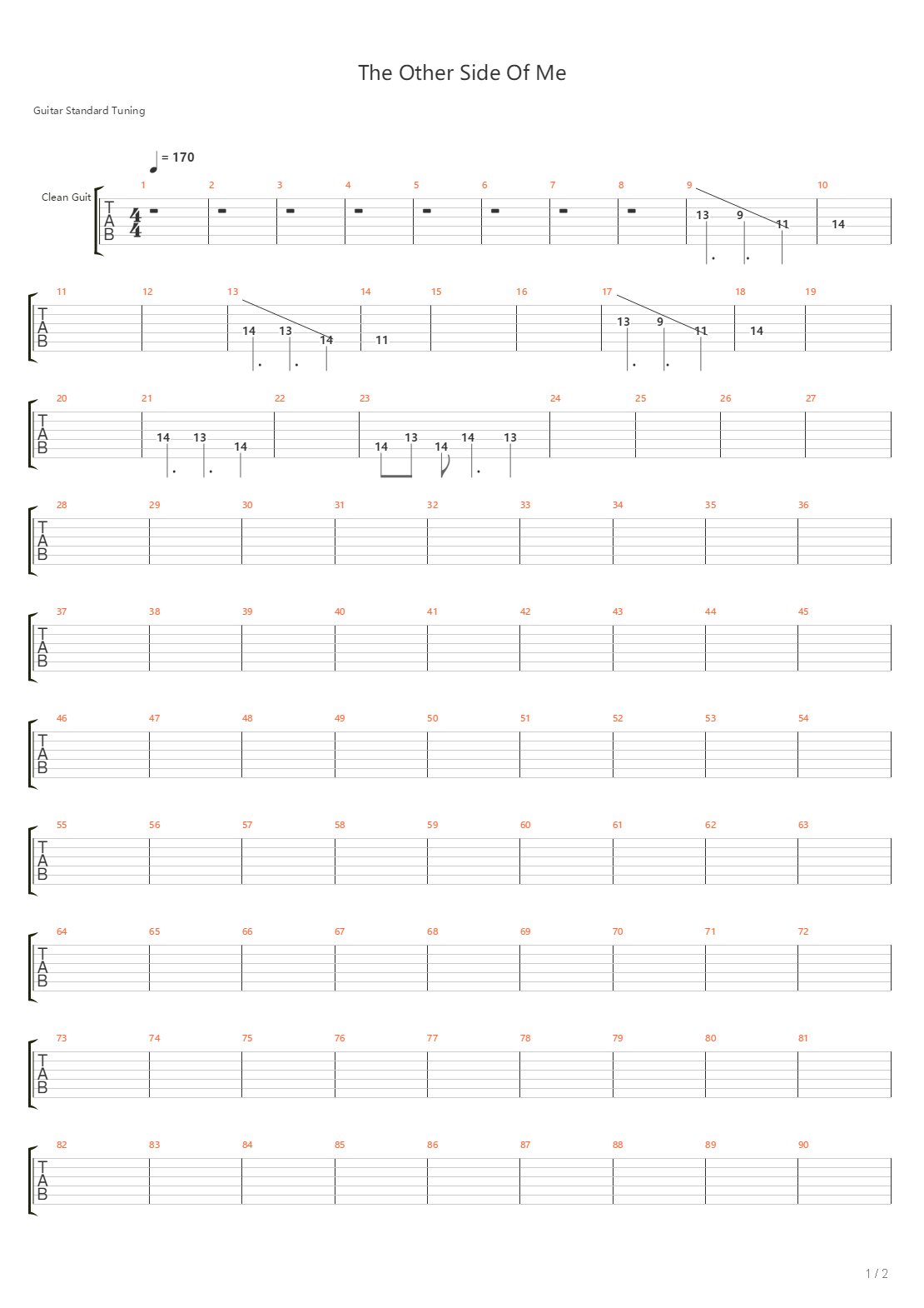 The Other Side Of Me吉他谱