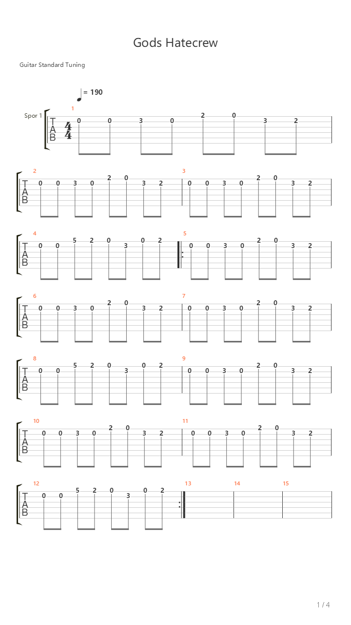 Gods Hatecrew吉他谱