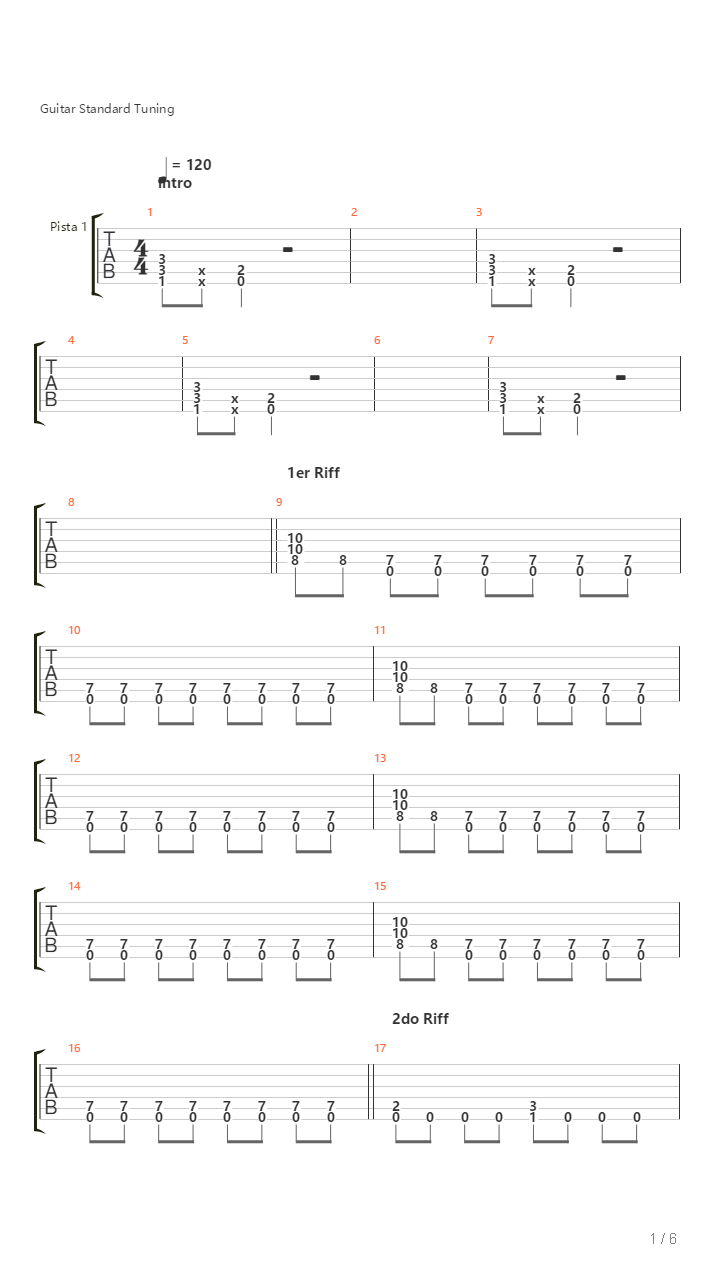 Maestro吉他谱