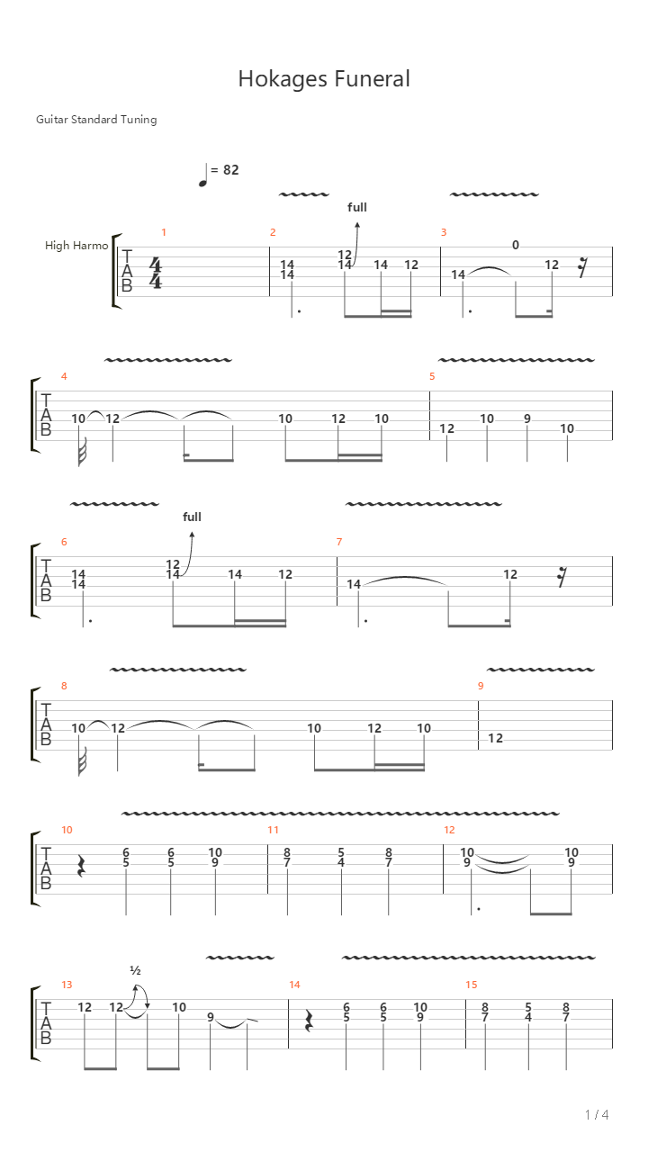 Hokages Funeral吉他谱
