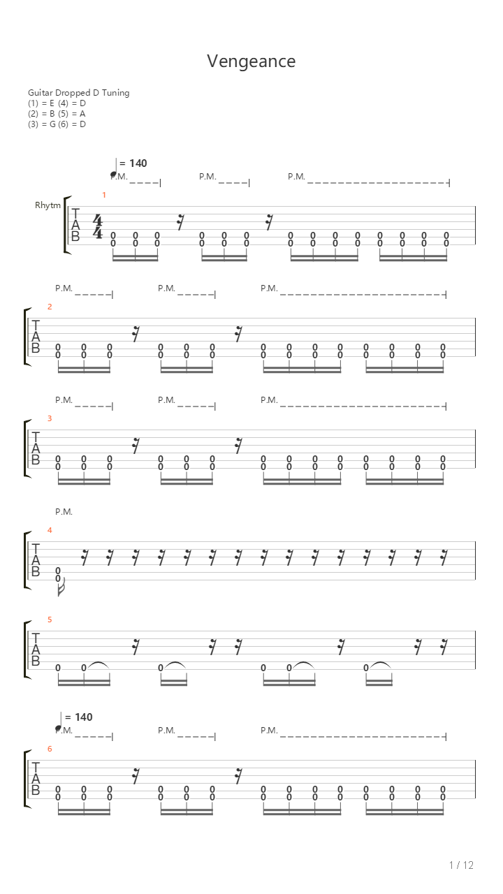 Vengeance吉他谱