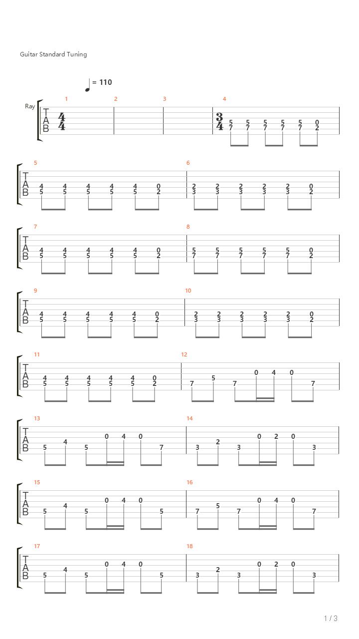 Paradise Emo吉他谱