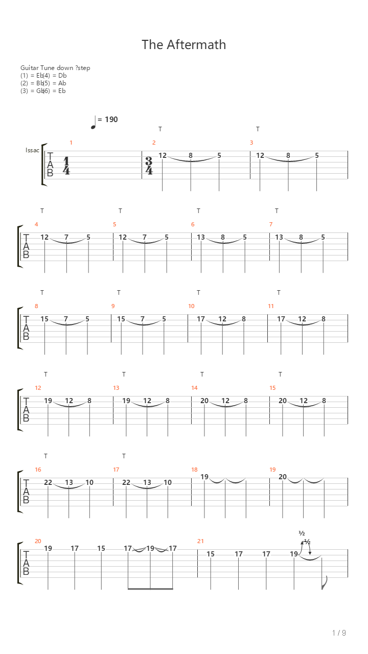 The Aftermath吉他谱