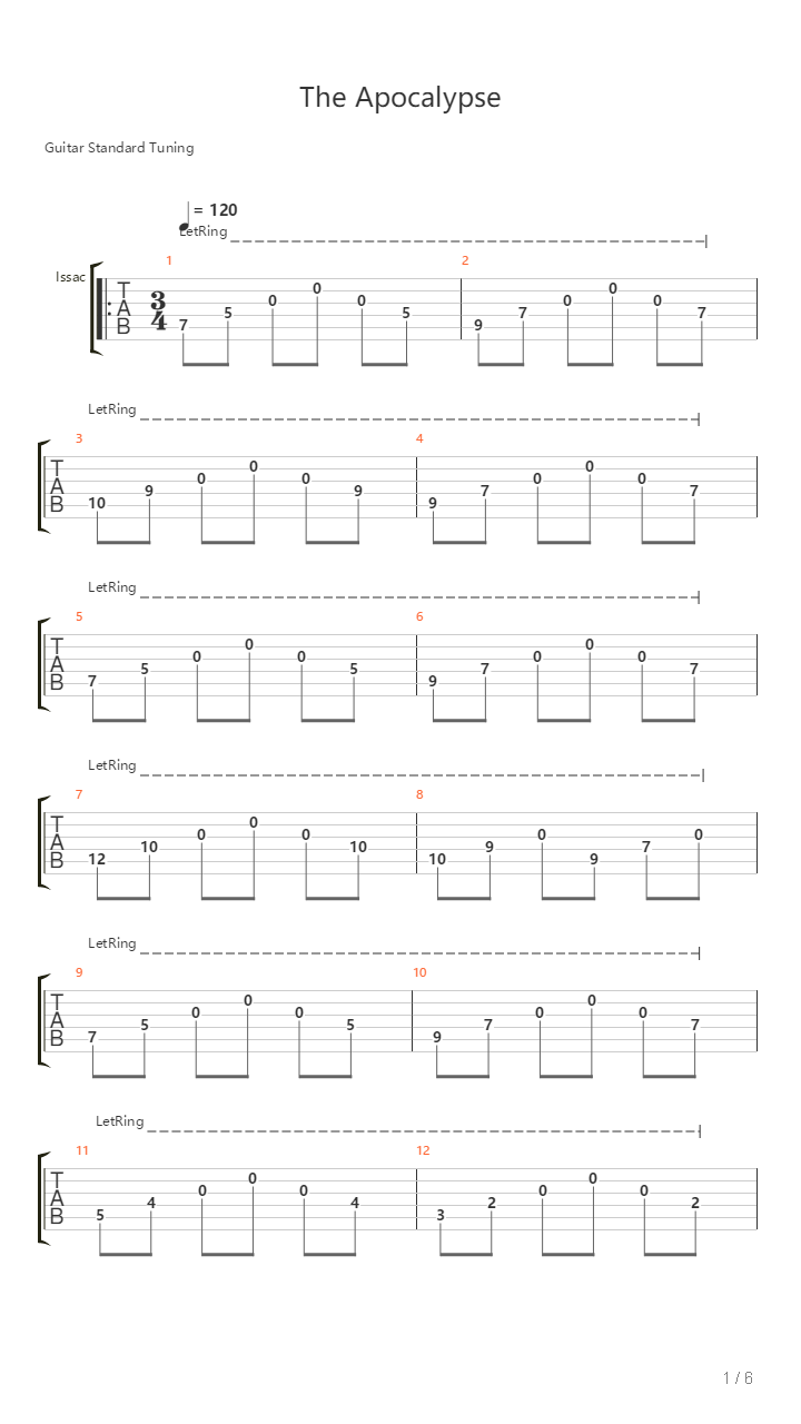 The Apocalypse吉他谱
